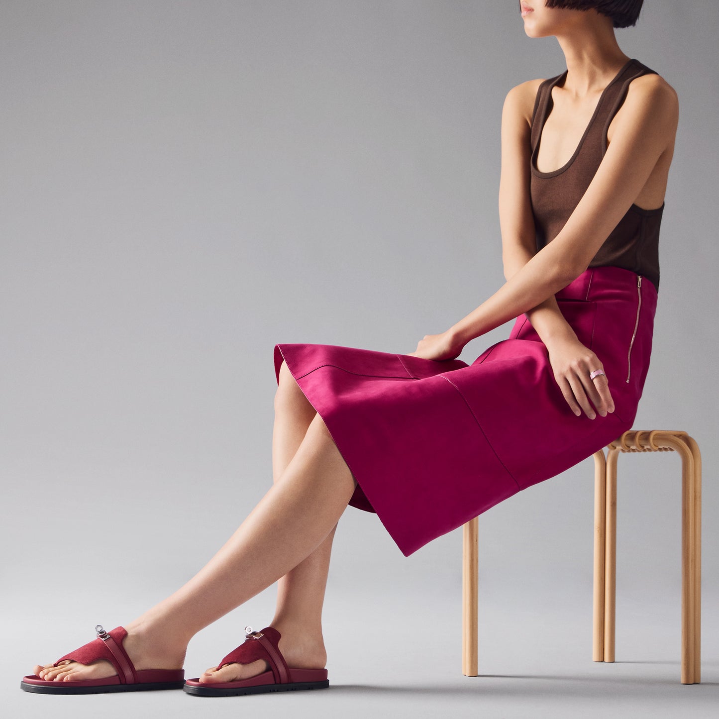 Empire sandal Rose / Lie De Vin