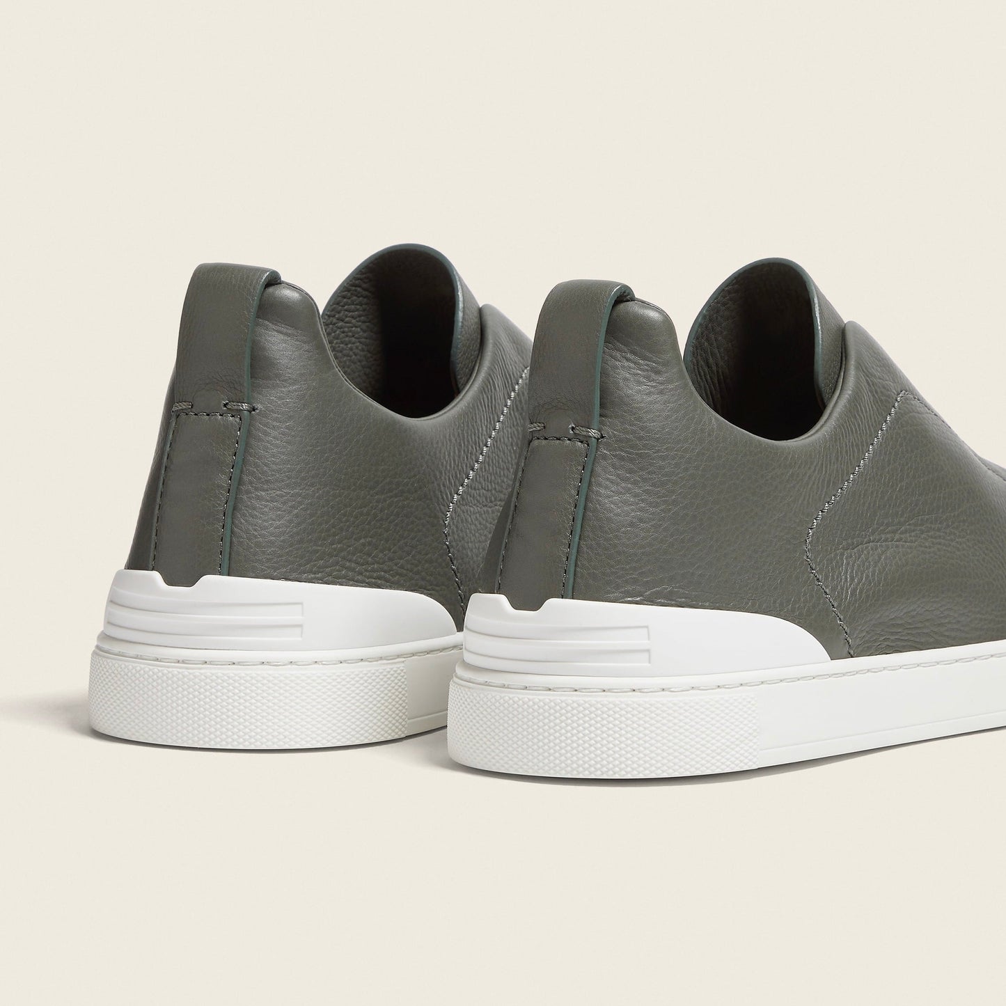 ZEGNA ARMY GREEN TRIPLE STITCH™ SECONDSKIN SNEAKERS