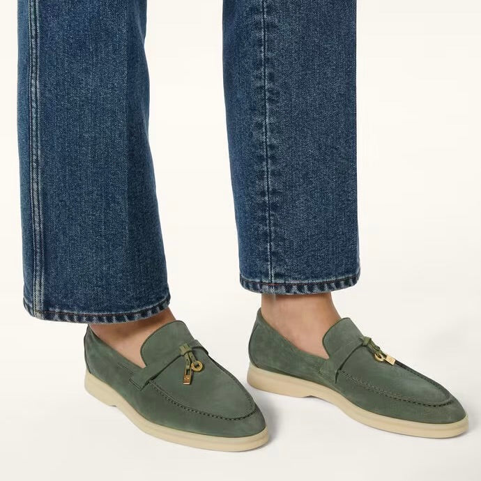 Summer Charms Walk Loafer Suede Green Lagoon (518W)