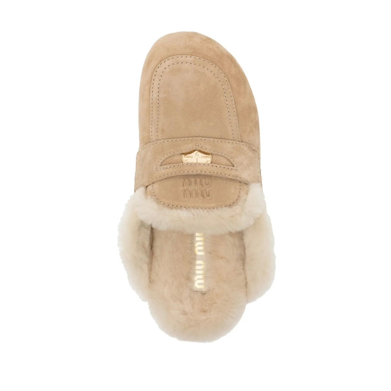 Miu Miu Suede mules 'Ecru'