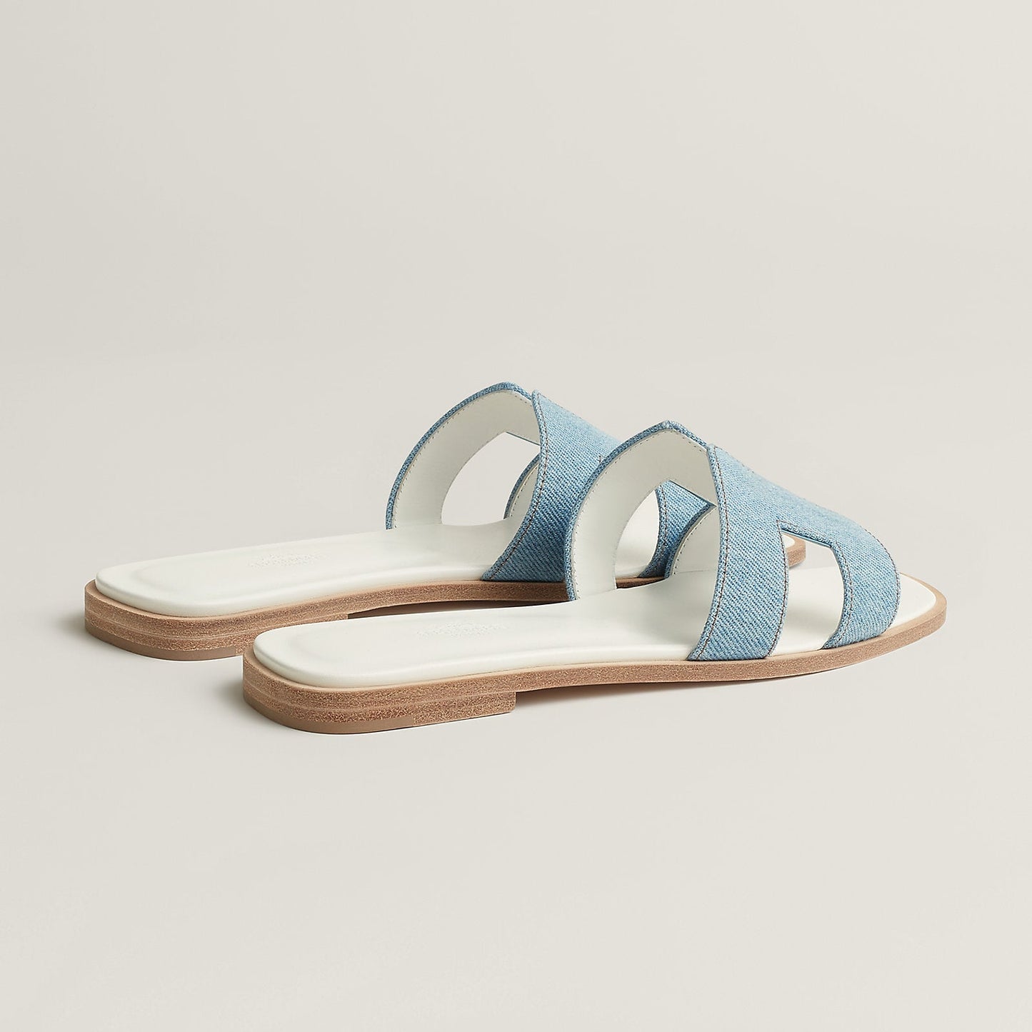 Hermes Oran Sandal Bleu/Clair