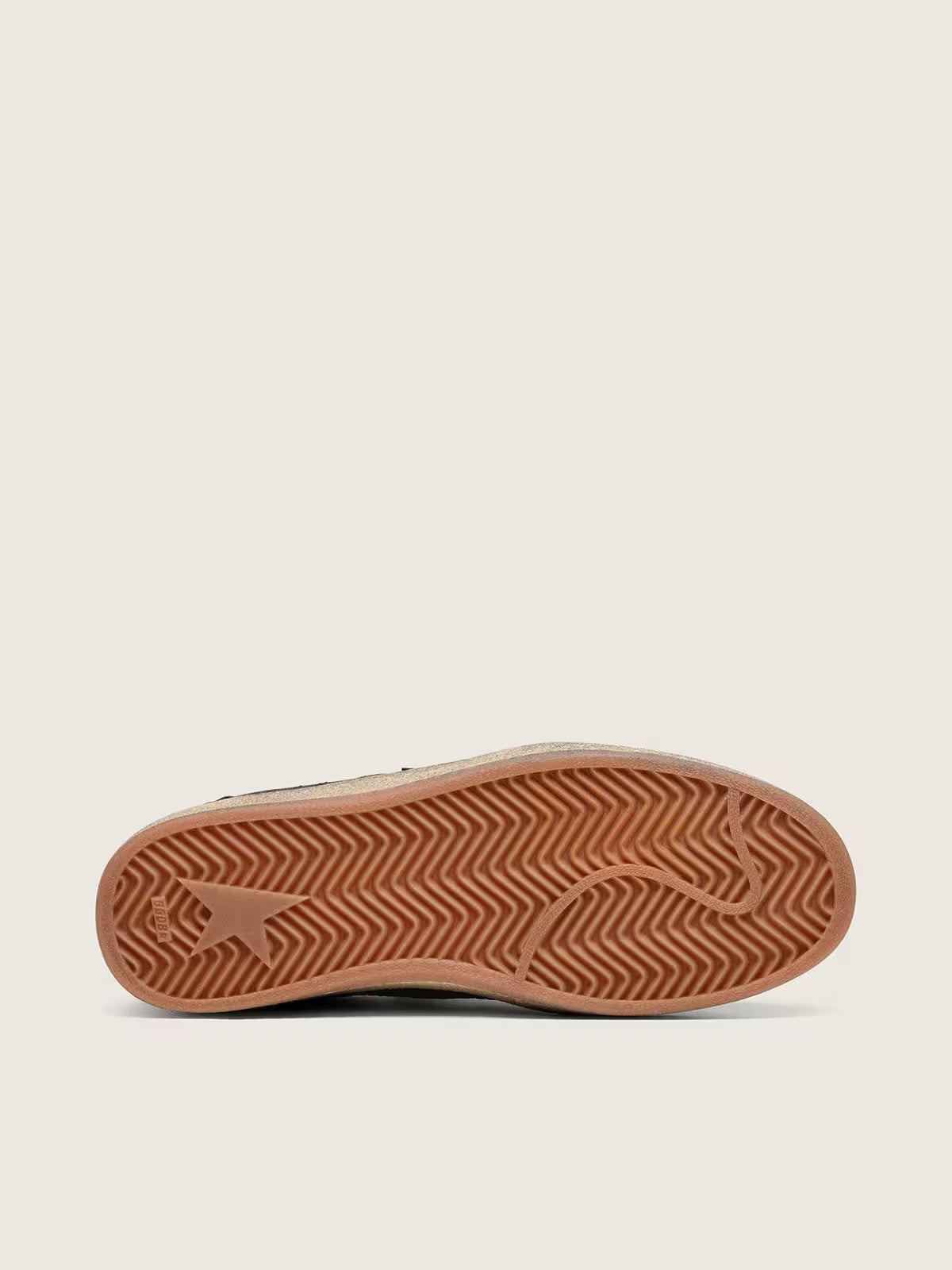 Golden Goose Men's Ball Star in dark brown leather with tone-on-tone leather star