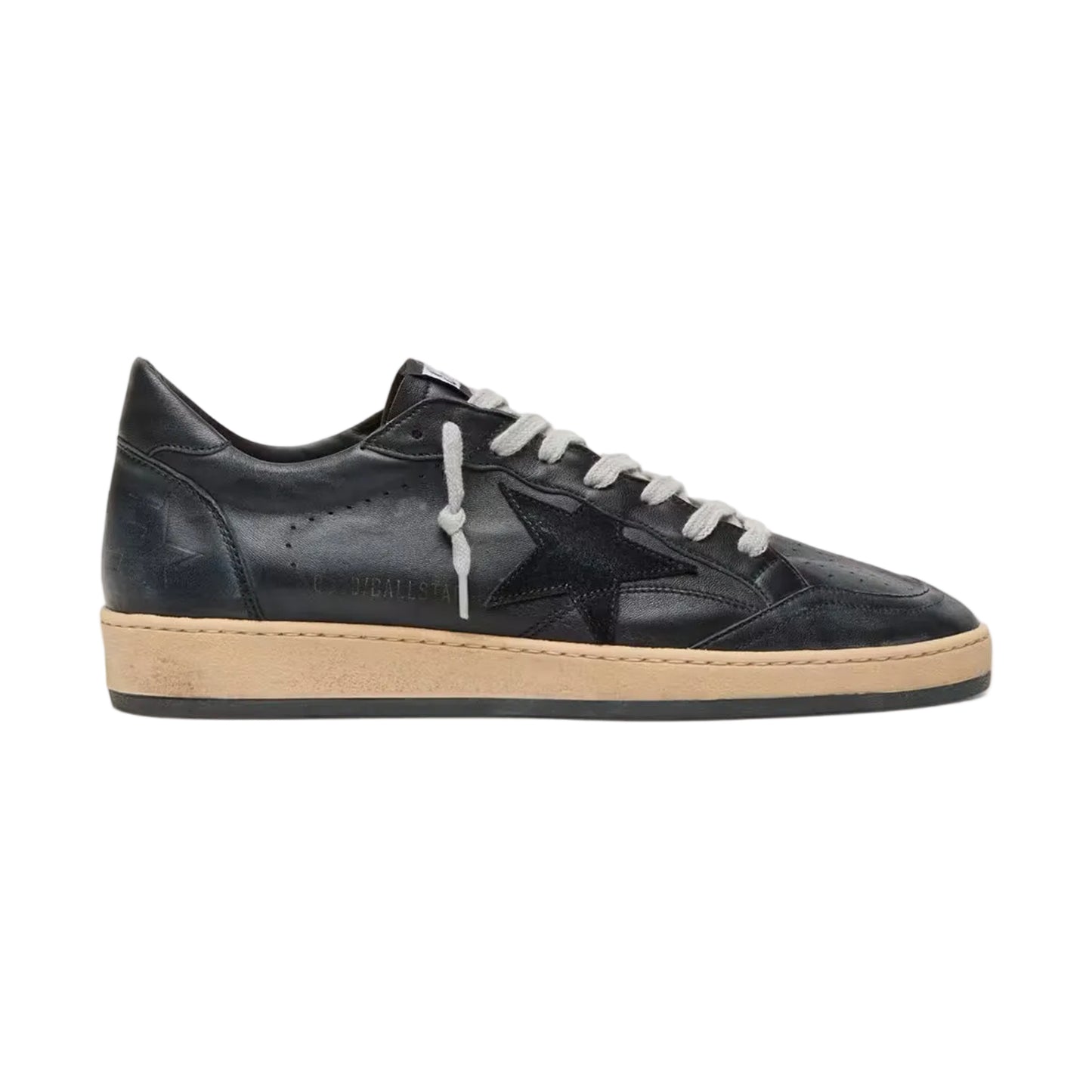 Golden Goose Men’s Ball Star in black nappa with suede star and nappa heel tab