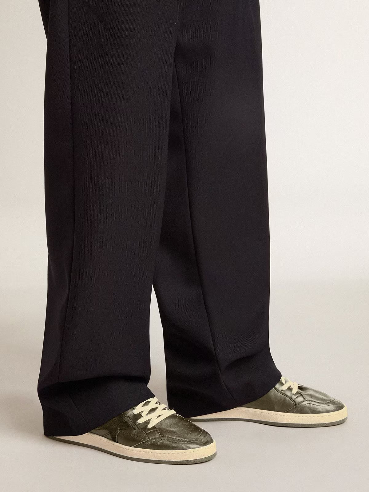 Golden Goose Men’s Ball Star in black nappa with suede star and nappa heel tab
