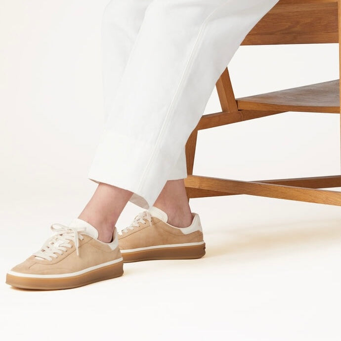Loro Piana  Tennis Walk Sneaker In Suede Calf Split Windy Dunes