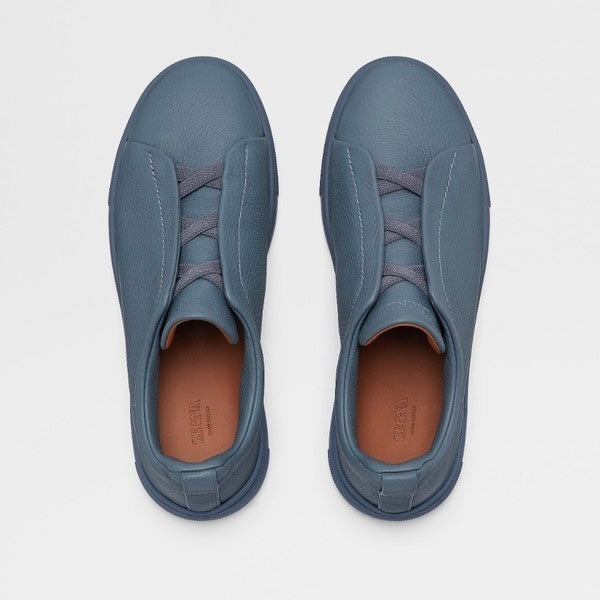 ZEGNA Triple Stitch SECONDSKIN Leather Sneakers