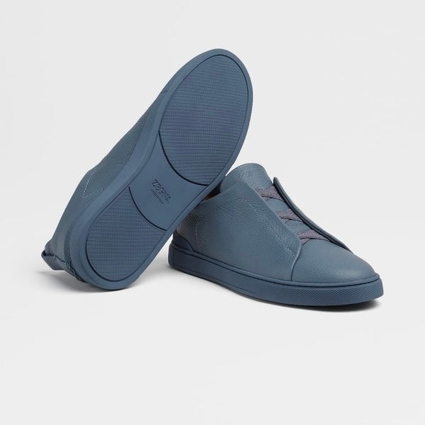 ZEGNA Triple Stitch SECONDSKIN Leather Sneakers