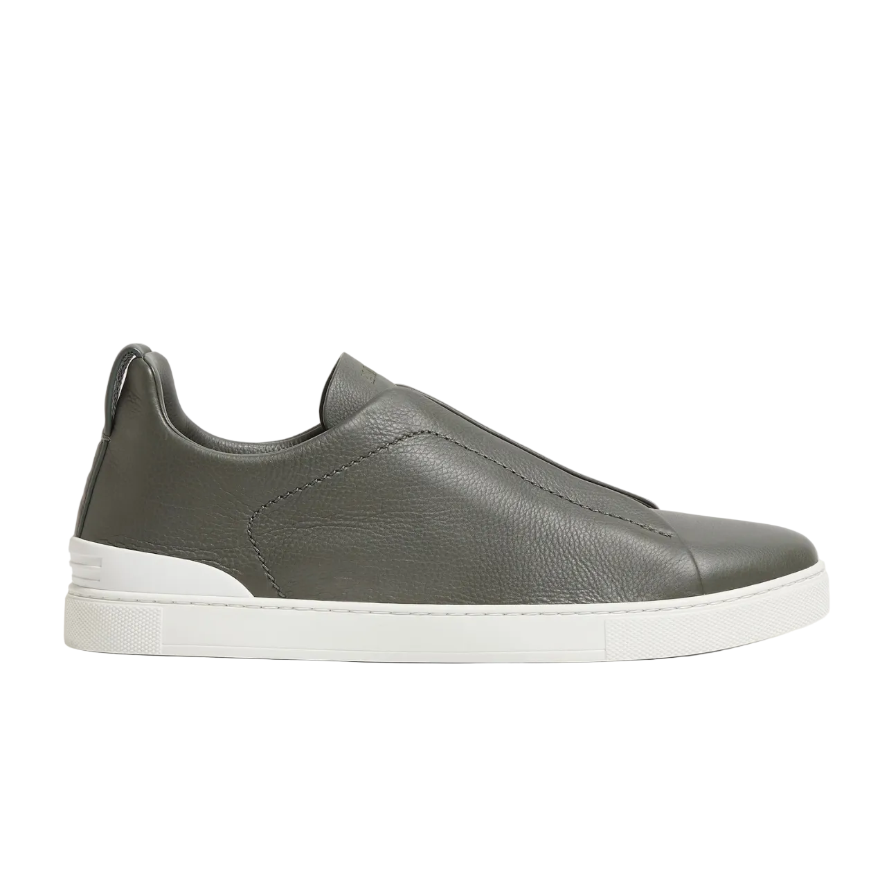 ZEGNA ARMY GREEN TRIPLE STITCH™ SECONDSKIN SNEAKERS