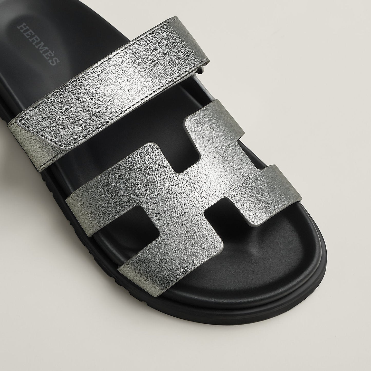 Hermès Chypre Sandals 'Gris Argenté'