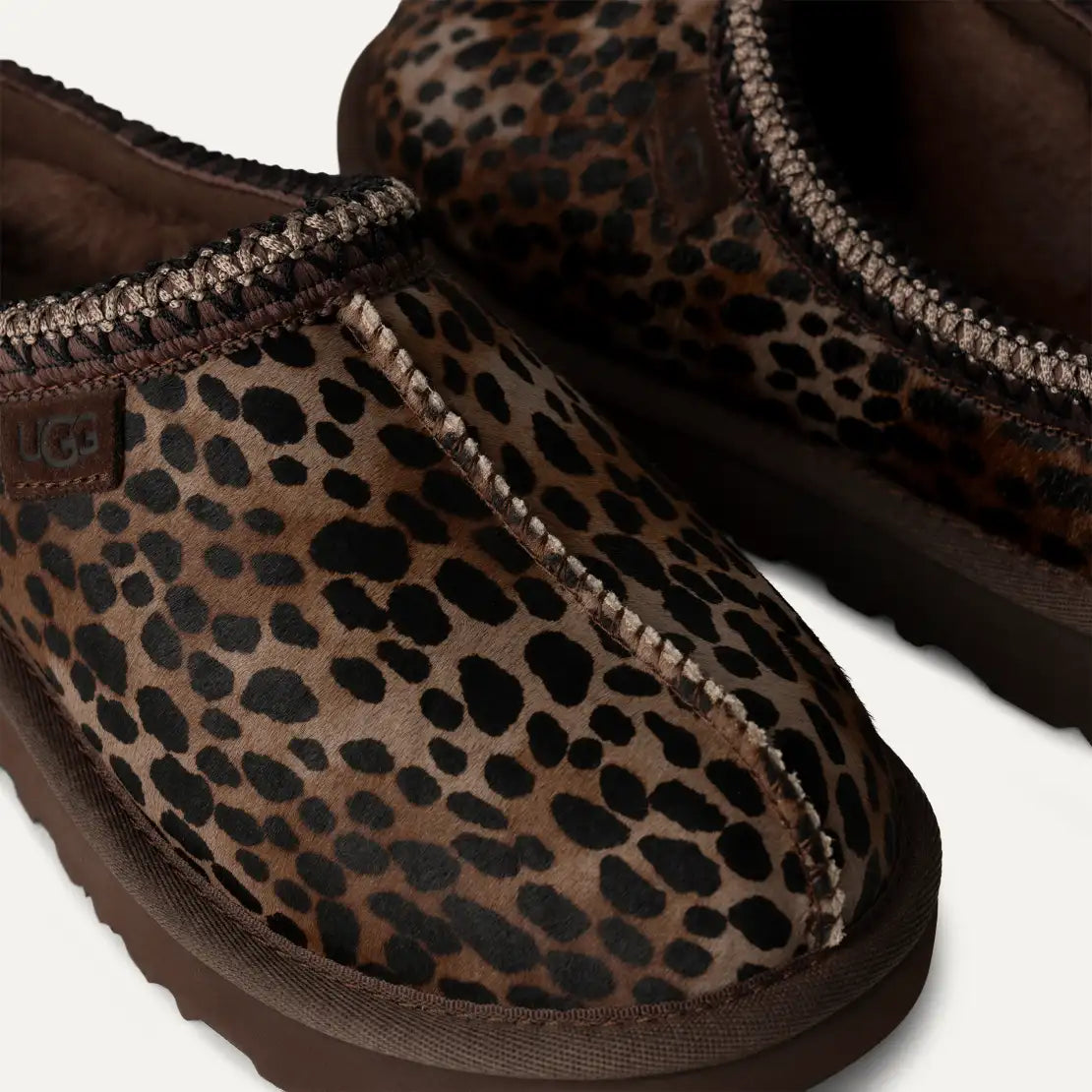 Ugg Tasman Caspian Slipper 'Burnt Cedar Cheetah'