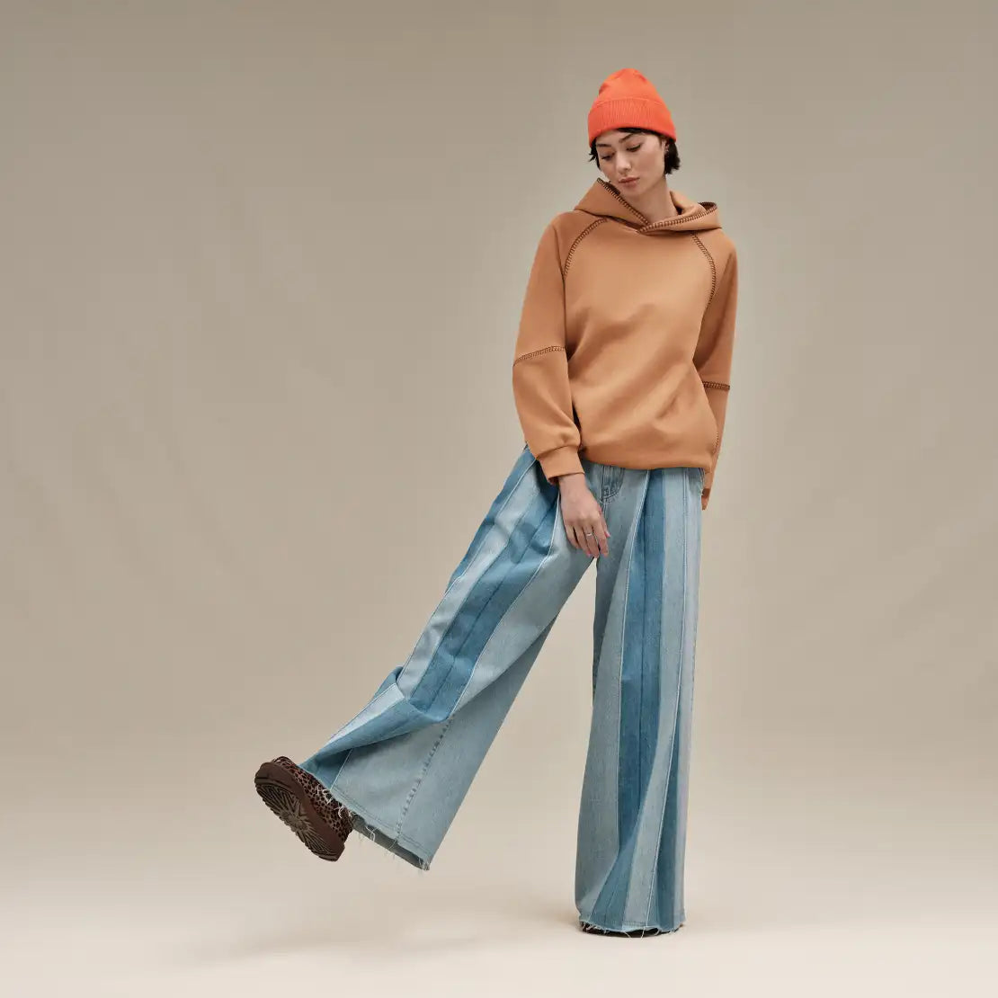 Ugg Tasman Caspian Slipper 'Burnt Cedar Cheetah'