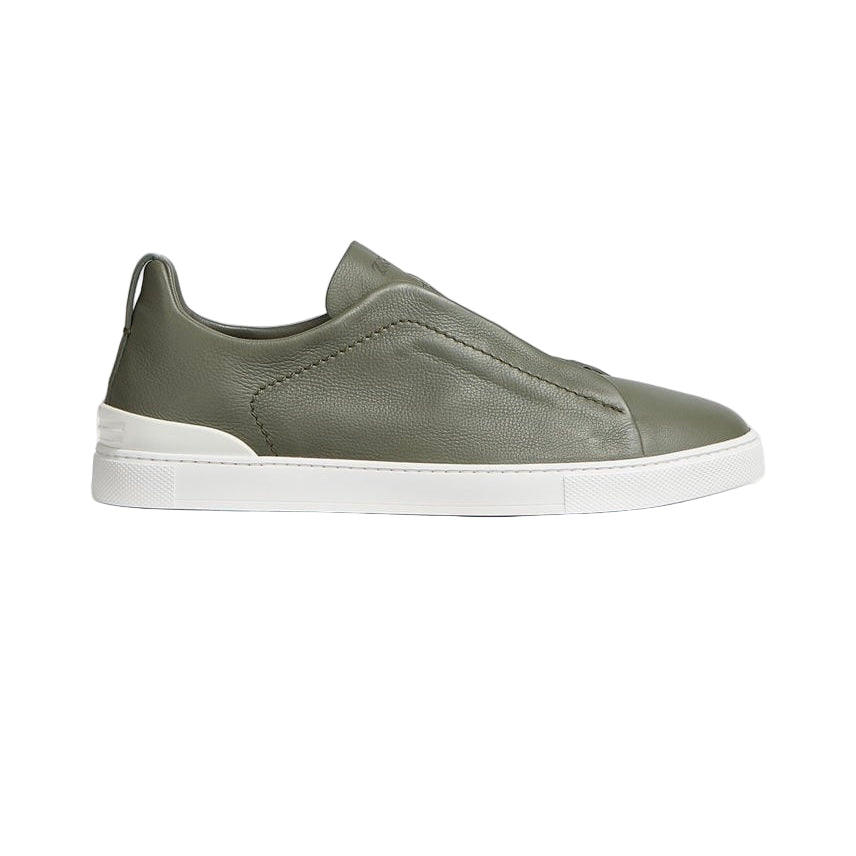 ZEGNA LIGHT ARMY GREEN TRIPLE STITCH™ SECONDSKIN SNEAKERS
