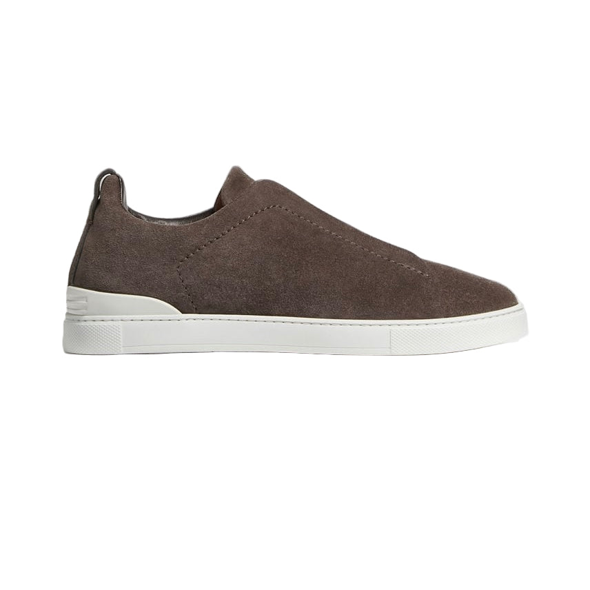 ZEGNA BROWN SUEDE TRIPLE STITCH™ SNEAKERS