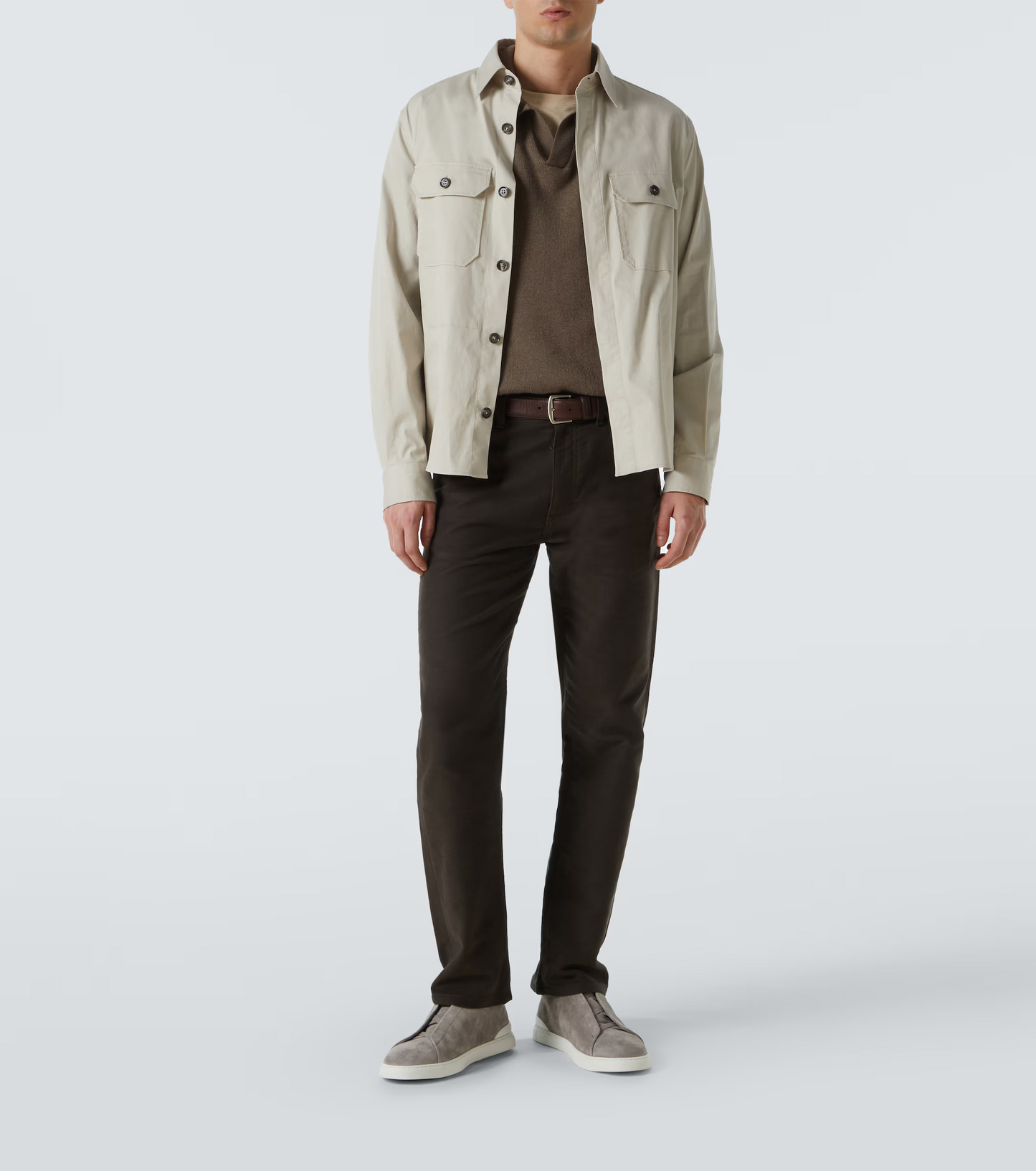 Zegna Triple Stitch suede sneakers