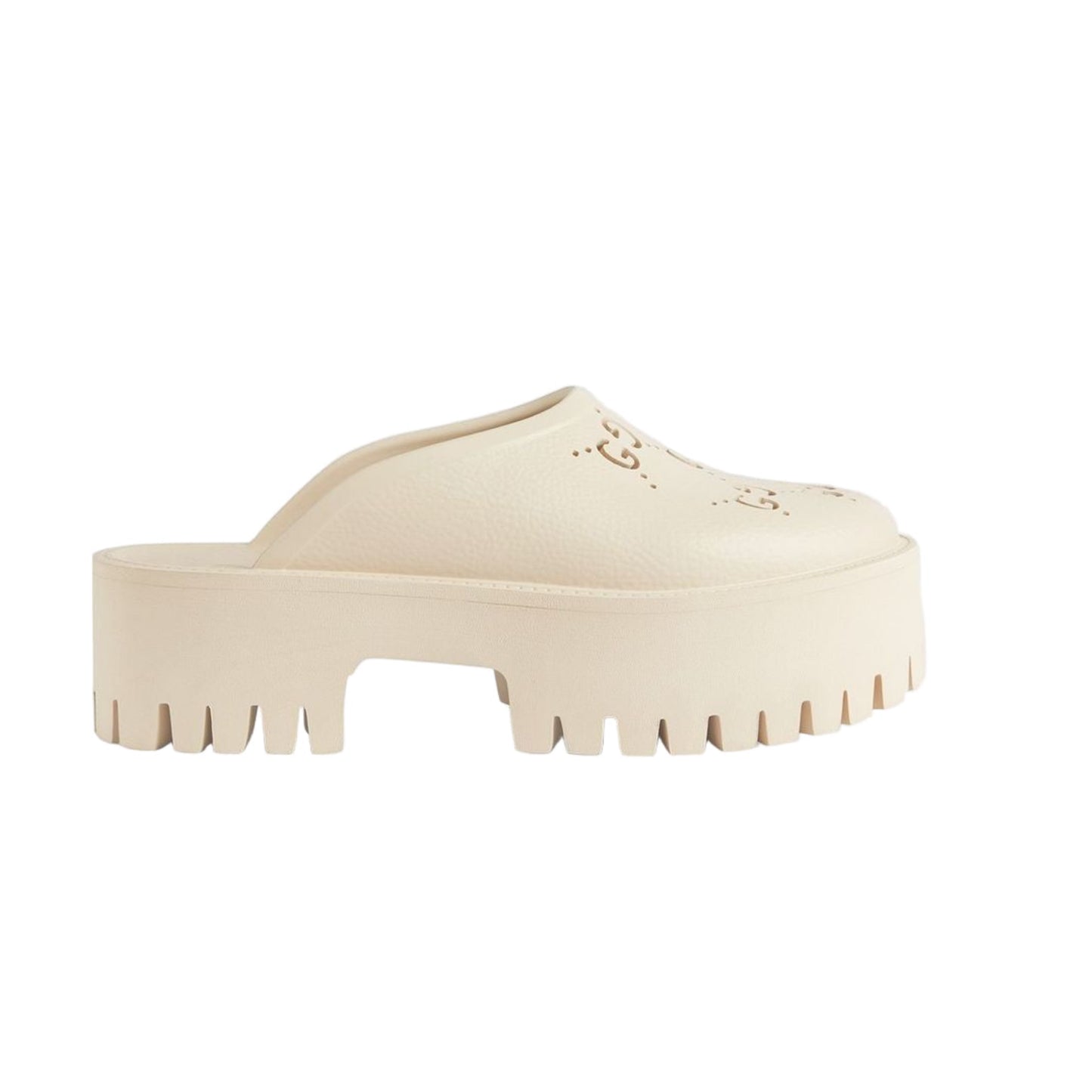 Gucci Platform Perforated G Sandal White (W) | SASOM