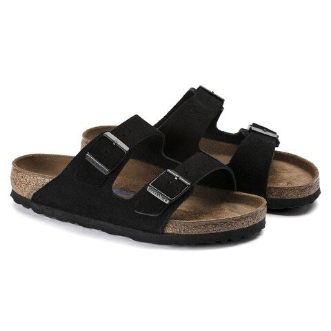 BirkenStock Arizona Soft FootbedSuede Leather - Black