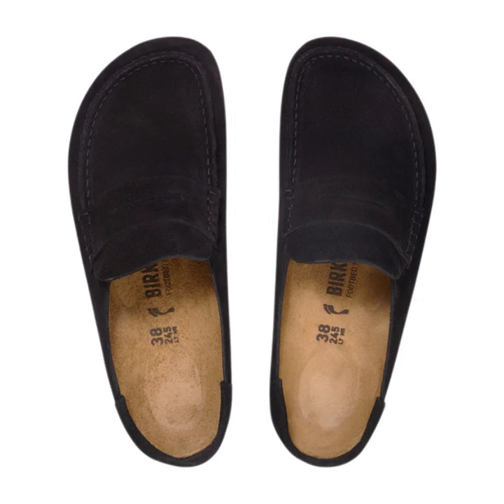 Birkenstock Naples suede loafer-style mules – Black