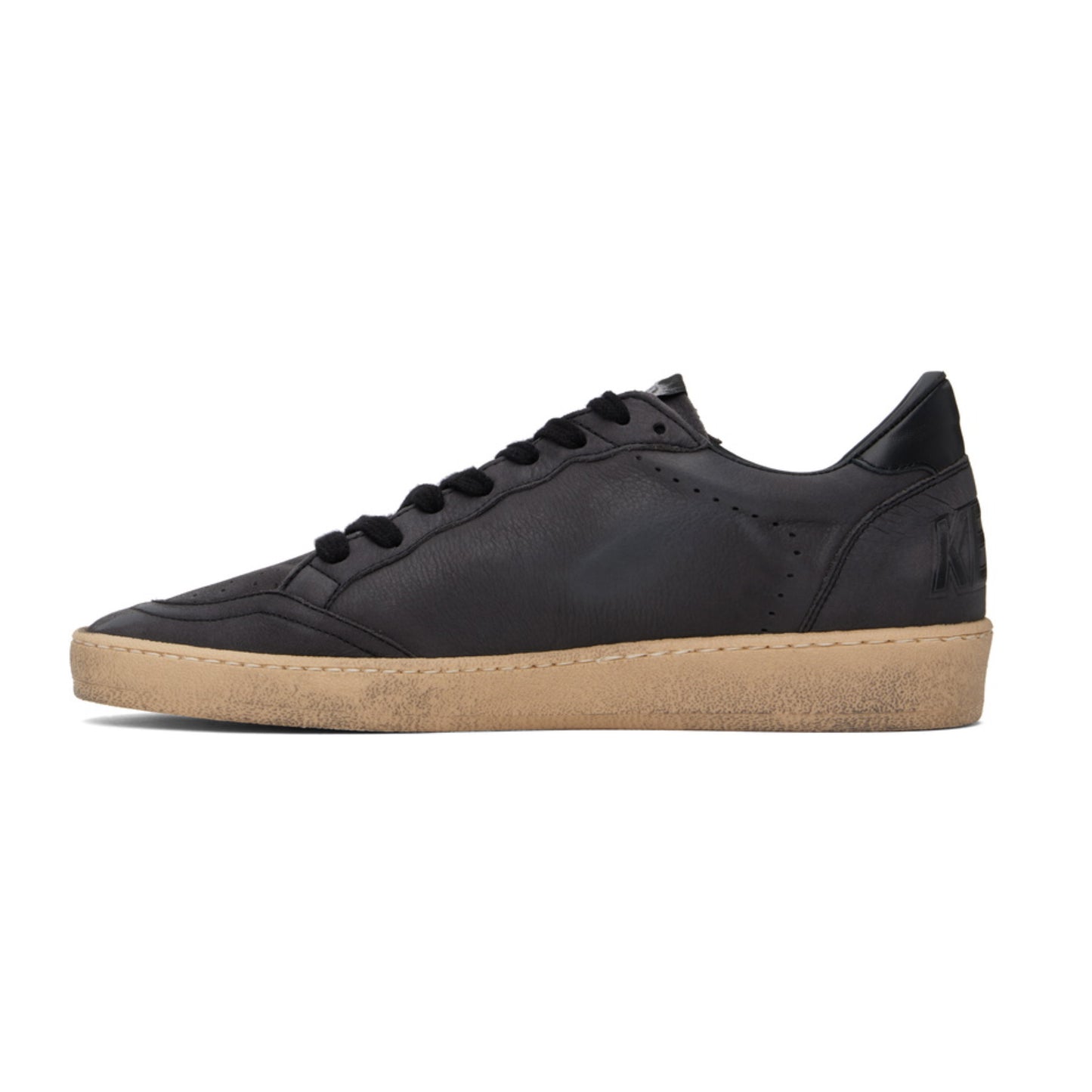 Golden Goose Ball Star in glitter with leather star and metallic leather heel tab Dark Grey Sand(Men)