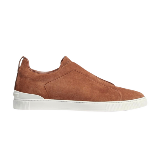 ZEGNA TOBACCO SUEDE TRIPLE STITCH™ SNEAKERS