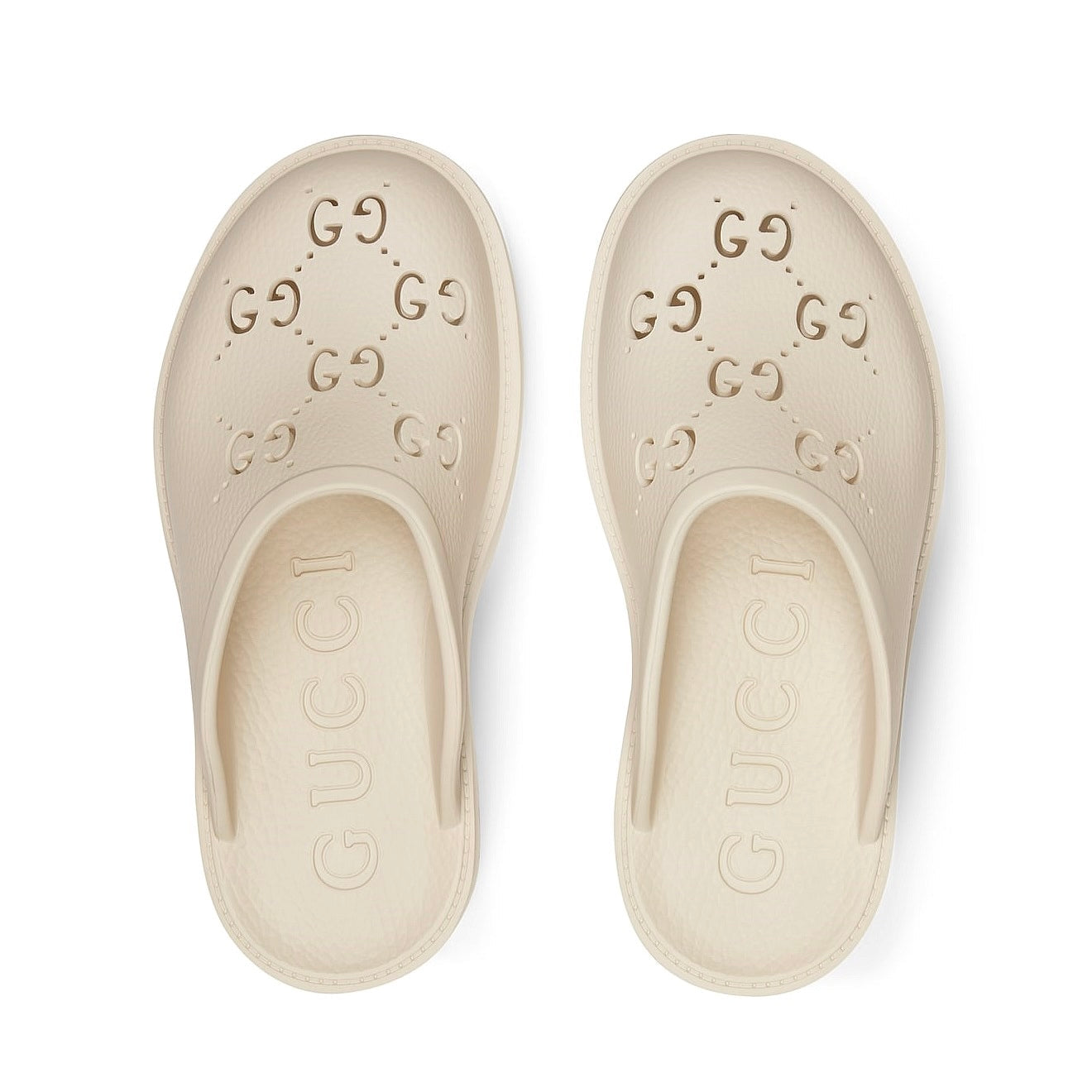 Gucci Platform Perforated G Sandal White (W) | SASOM