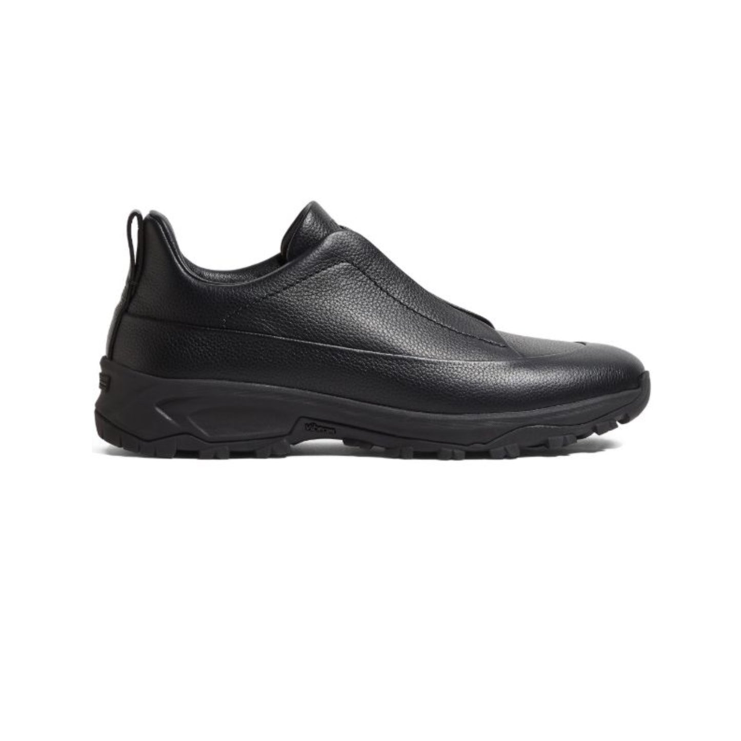 ZEGNA Zegna  Black leather triple stitch mont sneakers