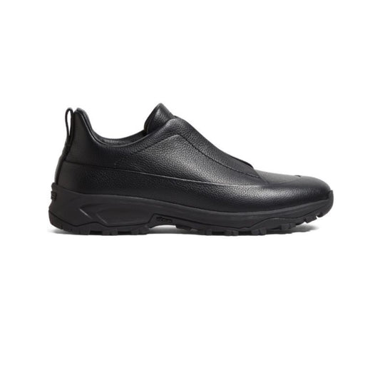 ZEGNA Zegna  Black leather triple stitch mont sneakers