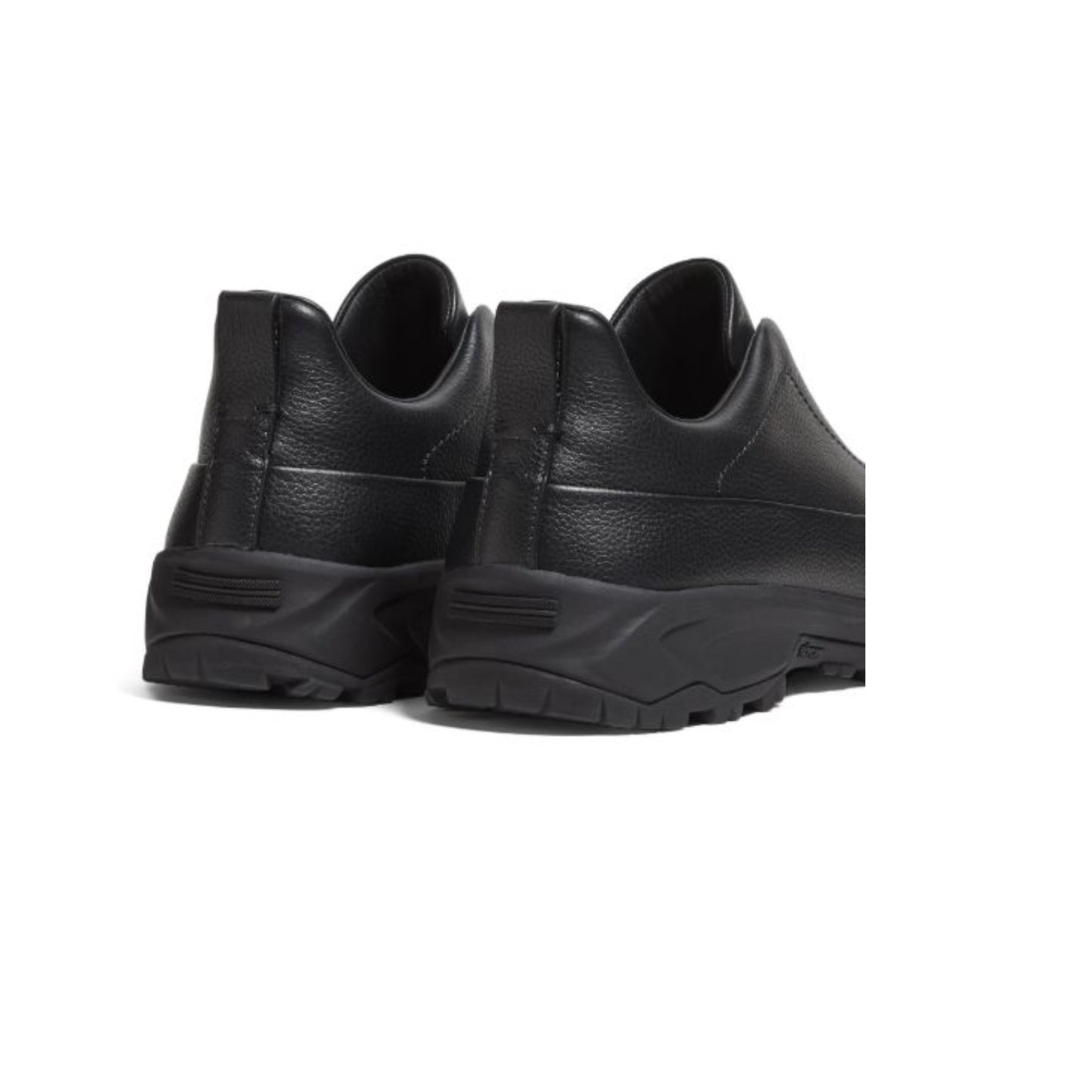 ZEGNA Zegna  Black leather triple stitch mont sneakers
